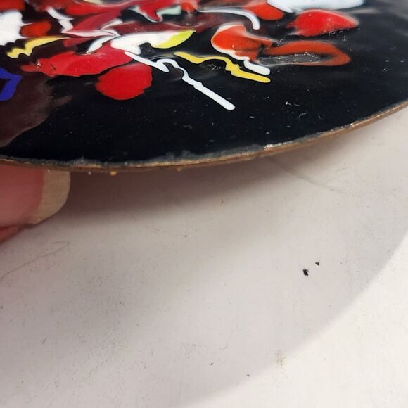 Large VTG Copper Enamel Brooch Pin Modernist Abstract Style Artist Made MCM - Picture 7 of 8